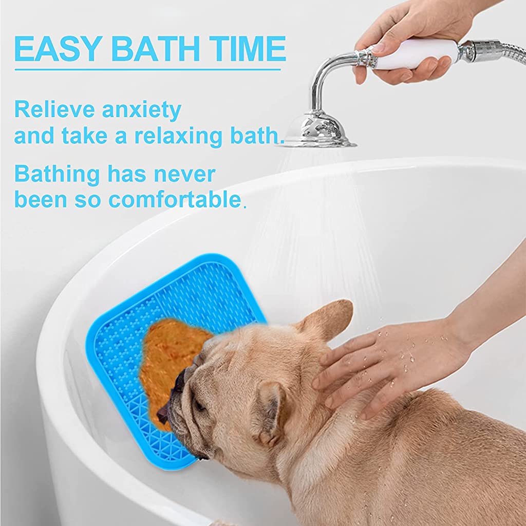 Qpets 20CM Lick Mat for Dogs Cat, Food-Grade Silicone, Dog Food Mat with Suction Cup, Slow Feeding Mat, 7.9in, Perfect Use During Training, Bathing, Grooming(Square) Qpets 20CM Lick Mat for Dogs Cat, Food-Grade Silicone, Dog Food Mat with Suction Cup, Slow Feeding Mat, 7.9in, Perfect Use During Training, Bathing, Grooming(Square)